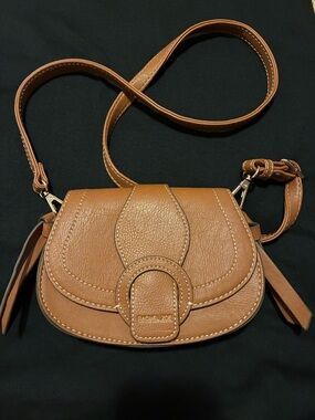 Rachel Zoe Cognac Saddle Crossbody Bag